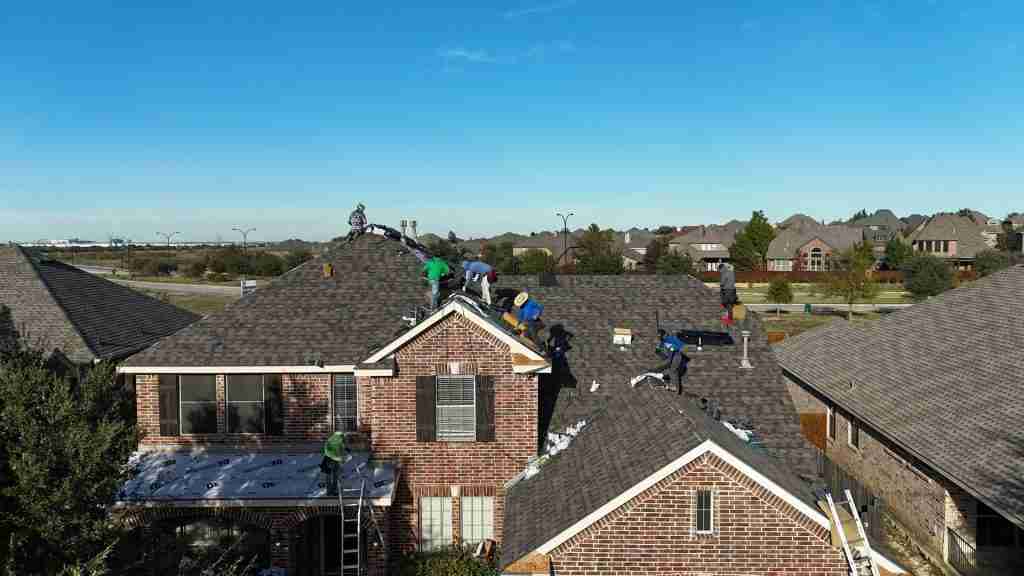 Dallas roofing aerial view